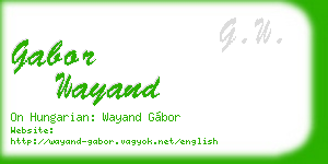 gabor wayand business card